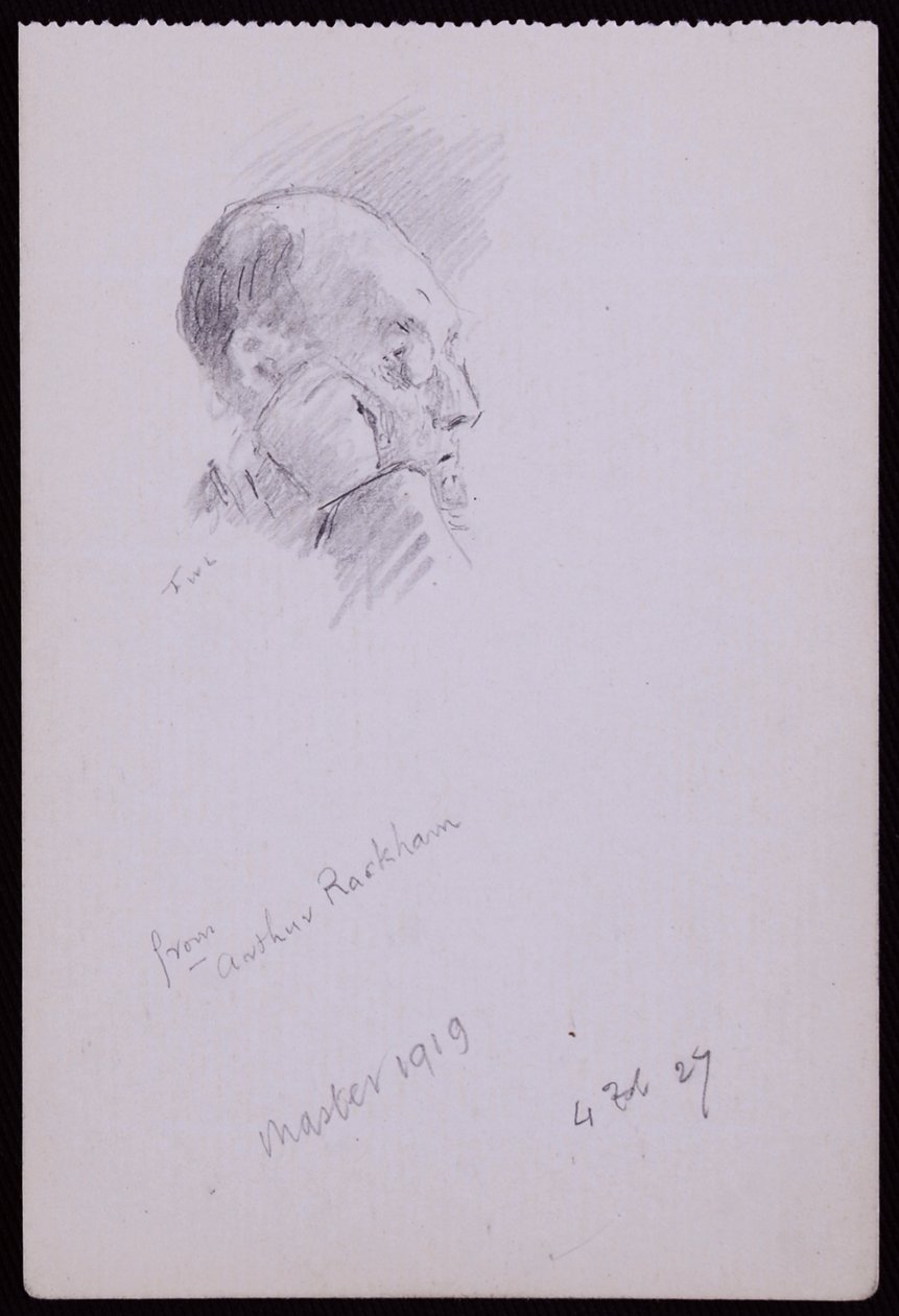 亚瑟·拉克姆（Arthur Rackham）的肖像 作者 弗朗西斯·威尔弗雷德·劳森