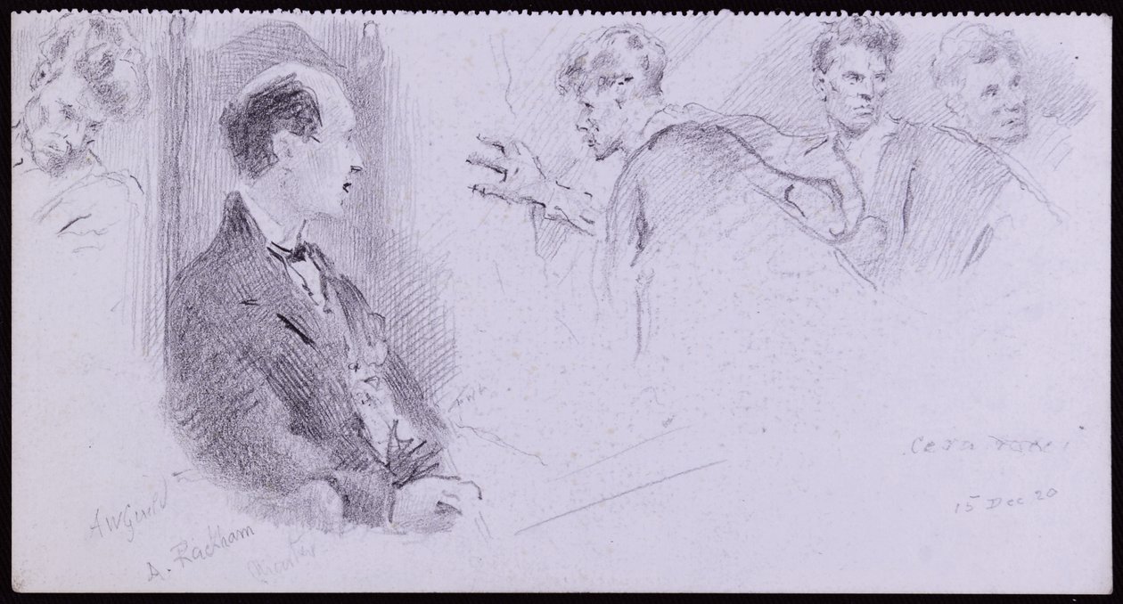 亚瑟·拉克姆（Arthur Rackham）的肖像 作者 弗朗西斯·威尔弗雷德·劳森