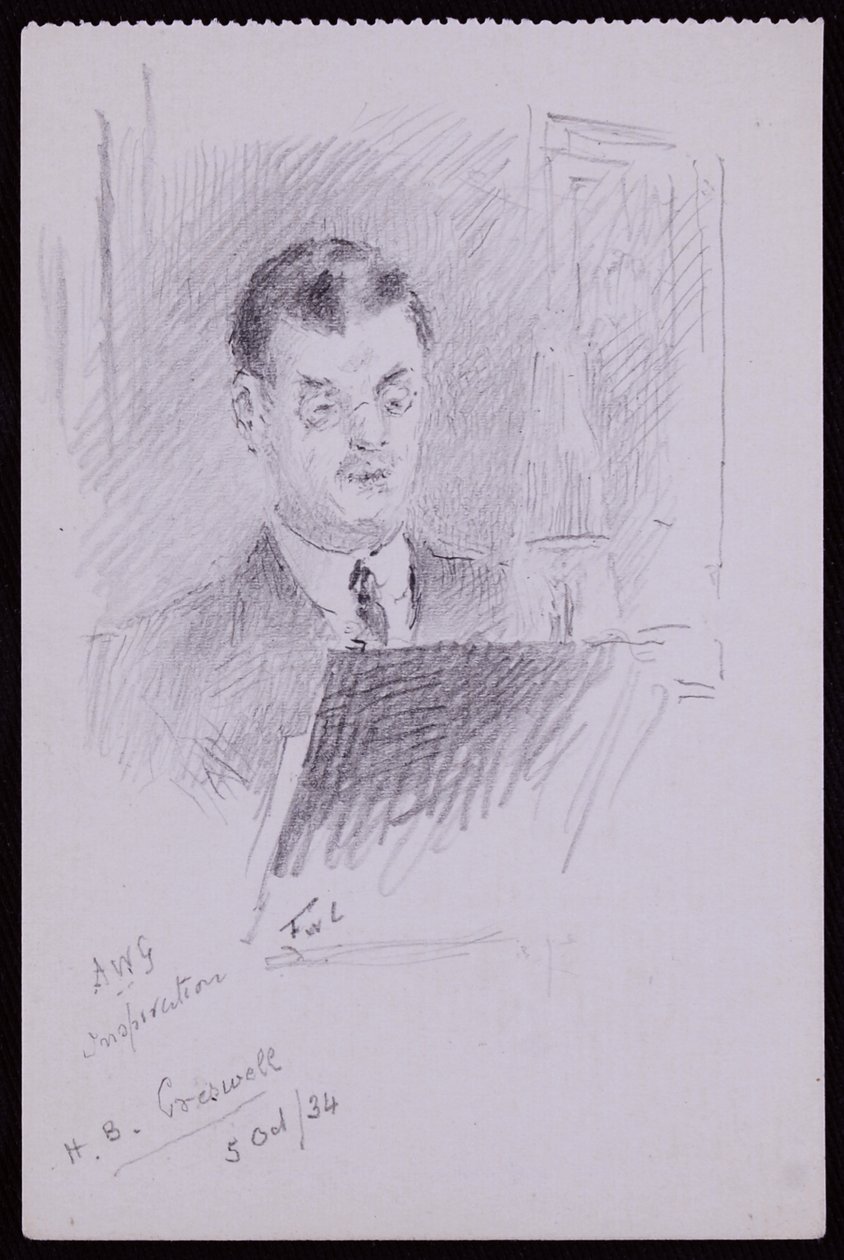 HB Creswell 的肖像 作者 弗朗西斯·威尔弗雷德·劳森