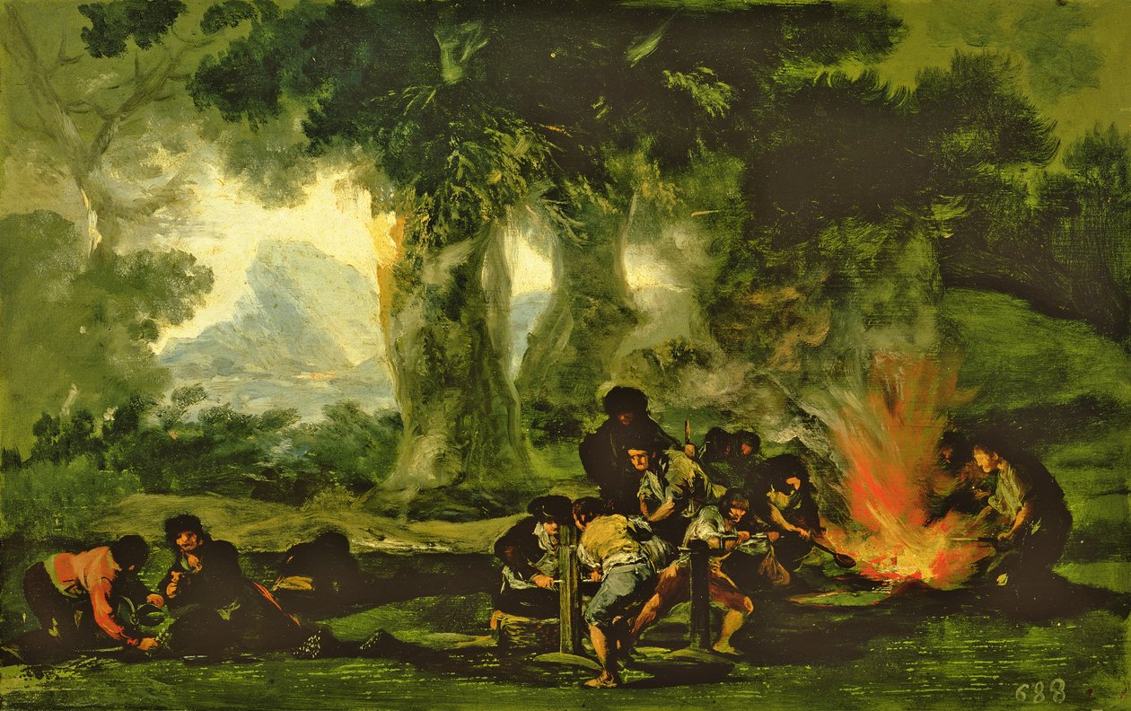 秘密子弹生产，1812-13 作者 弗朗西斯科·德·戈雅
