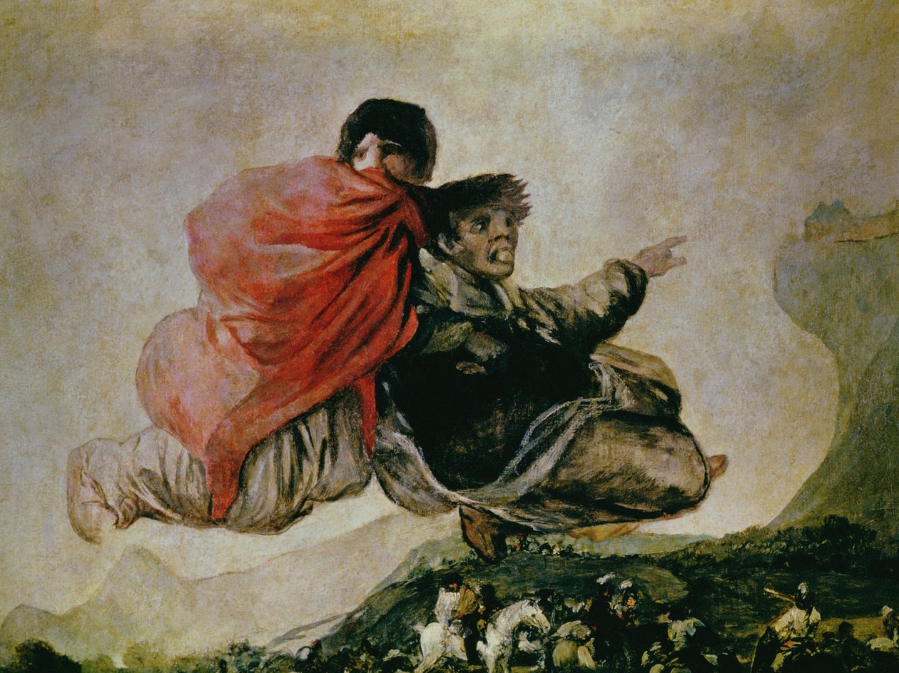 神奇的视觉（Asmodeus）1821-23（石油上的石油转移到亚麻）（细节73591） 作者 弗朗西斯科·德·戈雅