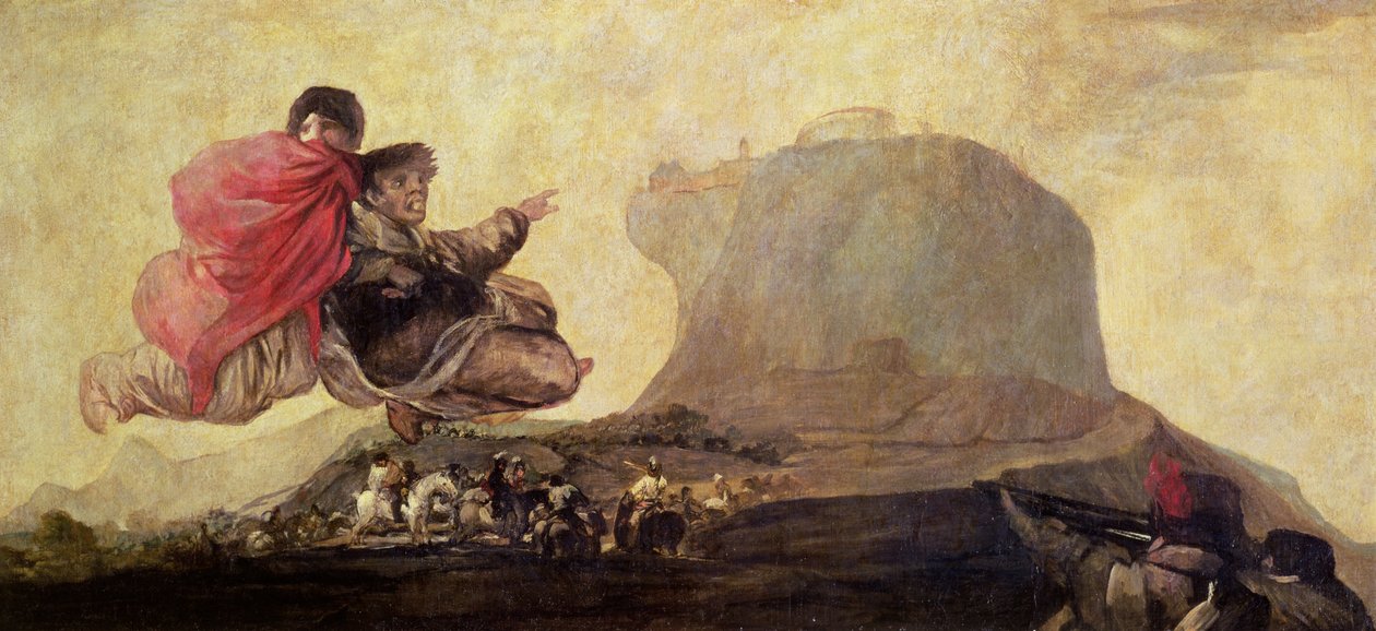 神奇的视觉（Asmodeus）1821-23（石油上的石油转移到亚麻） 作者 弗朗西斯科·德·戈雅