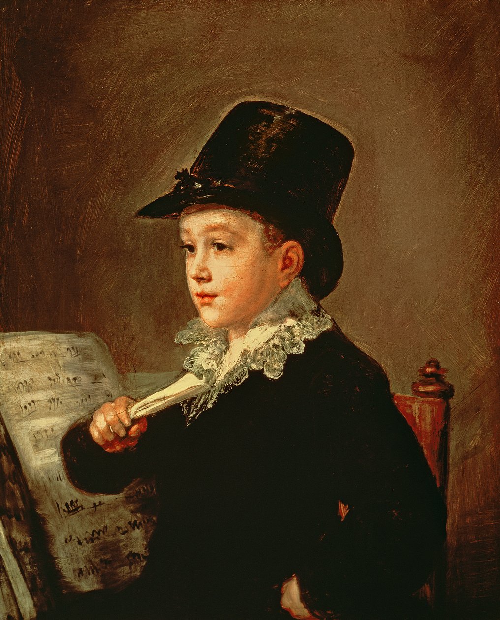 Marianito Goya的肖像，艺术家的孙子，c.1815 作者 弗朗西斯科·德·戈雅