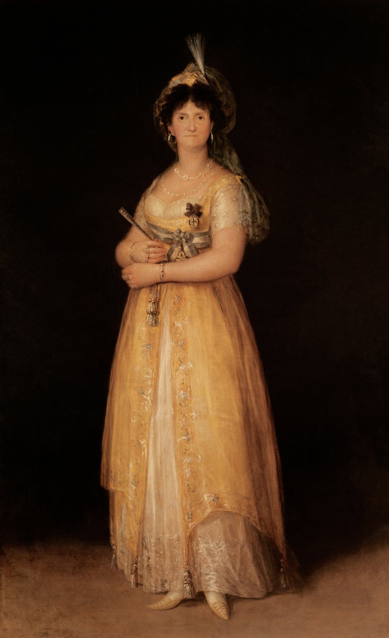 女王玛丽亚路易莎（1751-1819）西班牙国王查理四世（1788-1808）的妻子的肖像 作者 弗朗西斯科·德·戈雅