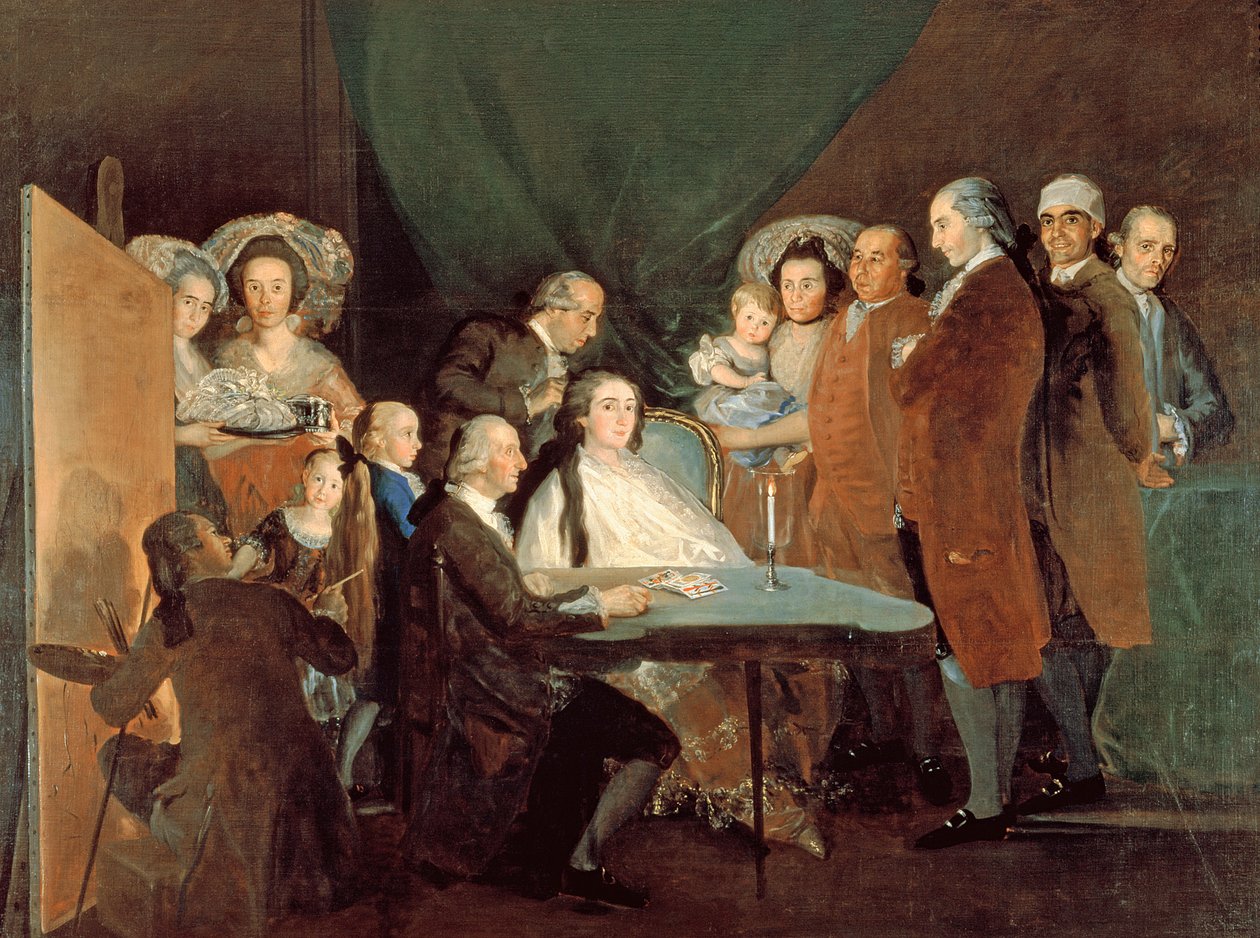 Infante Don Luis de Borbon的家族，1783-84 作者 弗朗西斯科·德·戈雅