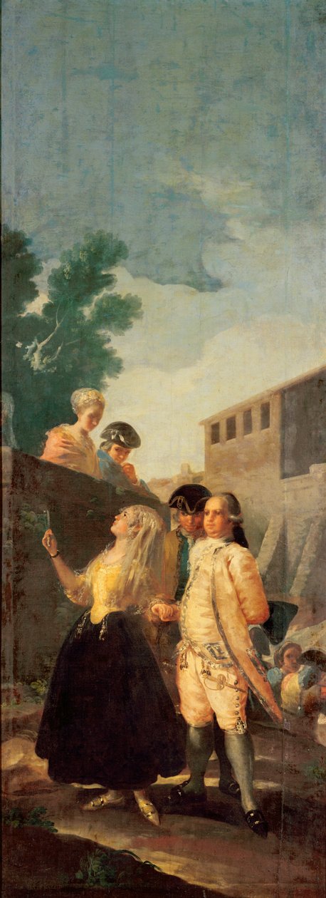 士兵和年轻女士，1778-79 作者 弗朗西斯科·德·戈雅