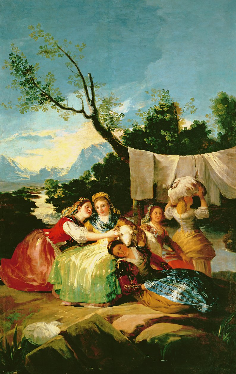 1780年之前的Washerwomen 作者 弗朗西斯科·德·戈雅