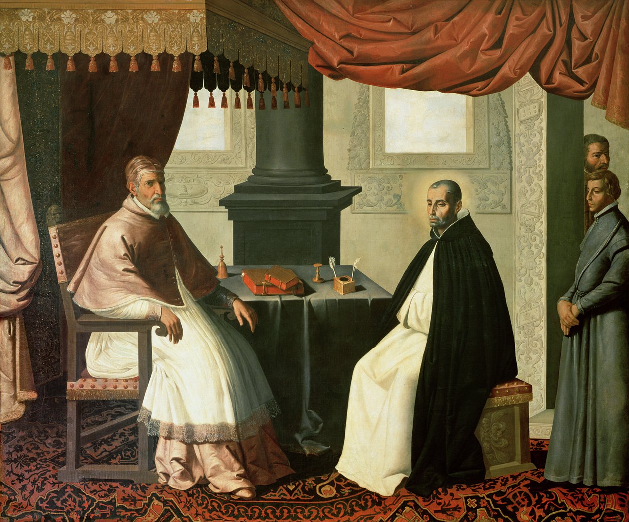St. Bruno（1030-1101）和Pope Urban II（c.1035-99）1630-35 作者 弗朗西斯科·德祖巴兰
