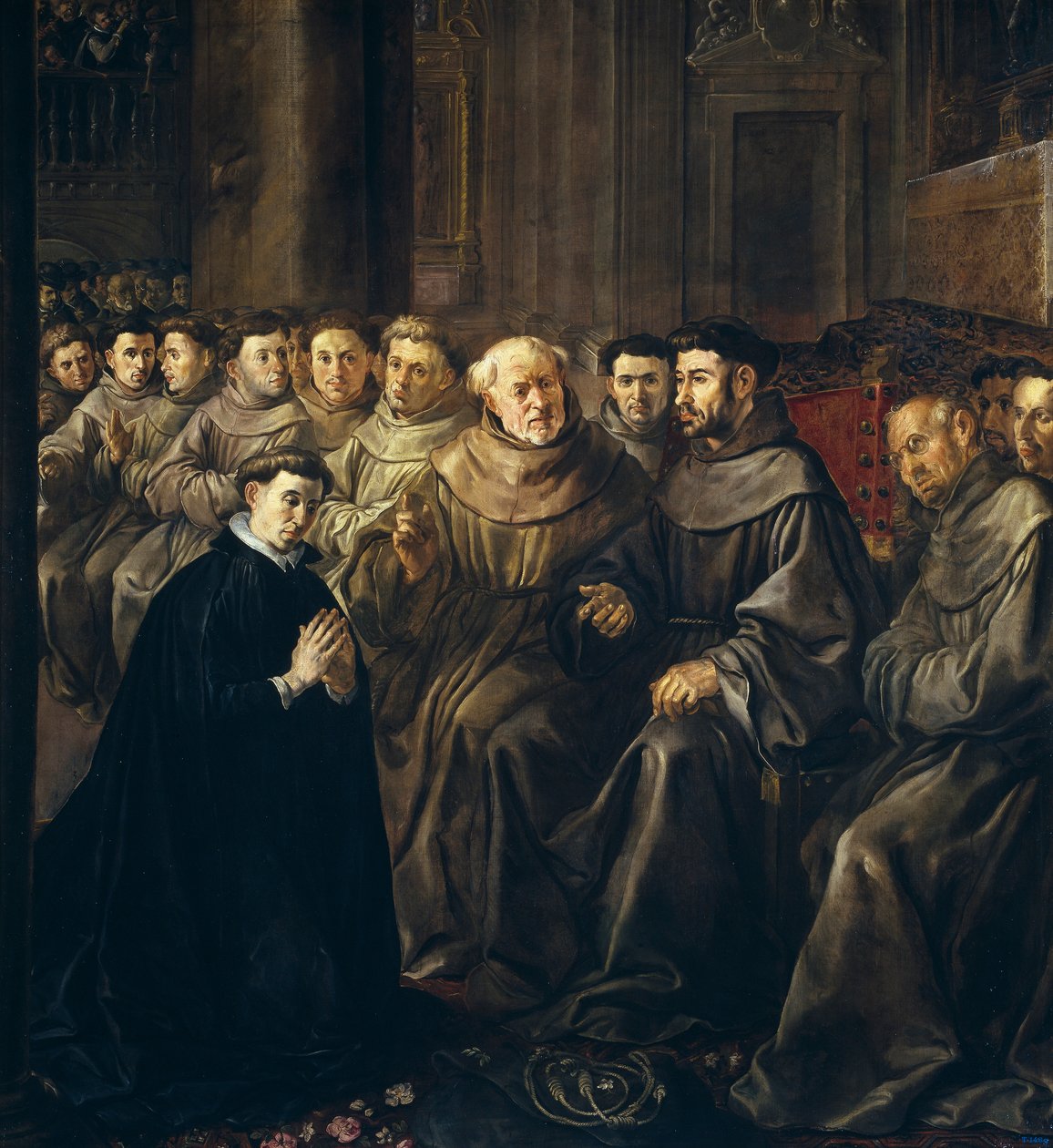 St Bonaventure进入方济会秩序 作者 弗朗西斯科·埃雷拉（Francisco Herrera）
