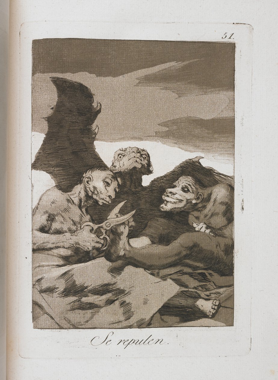 来自Los Caprichos的板块，1797-1798 作者 弗朗西斯科·德·戈雅