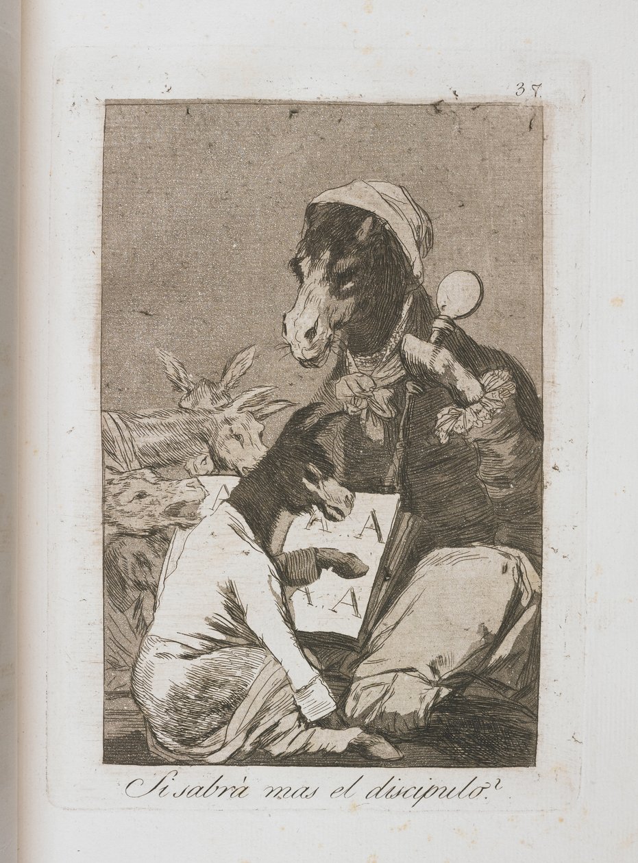 来自Los Caprichos的板块，1797-1798 作者 弗朗西斯科·德·戈雅