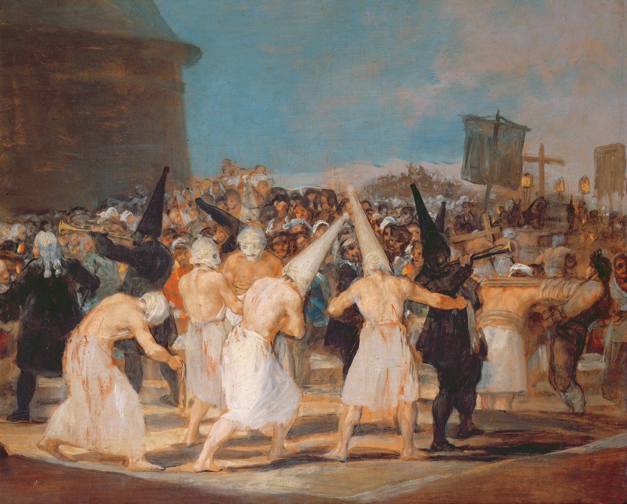 Flagellants游行，1815-19油画布细节541 作者 弗朗西斯科·德·戈雅