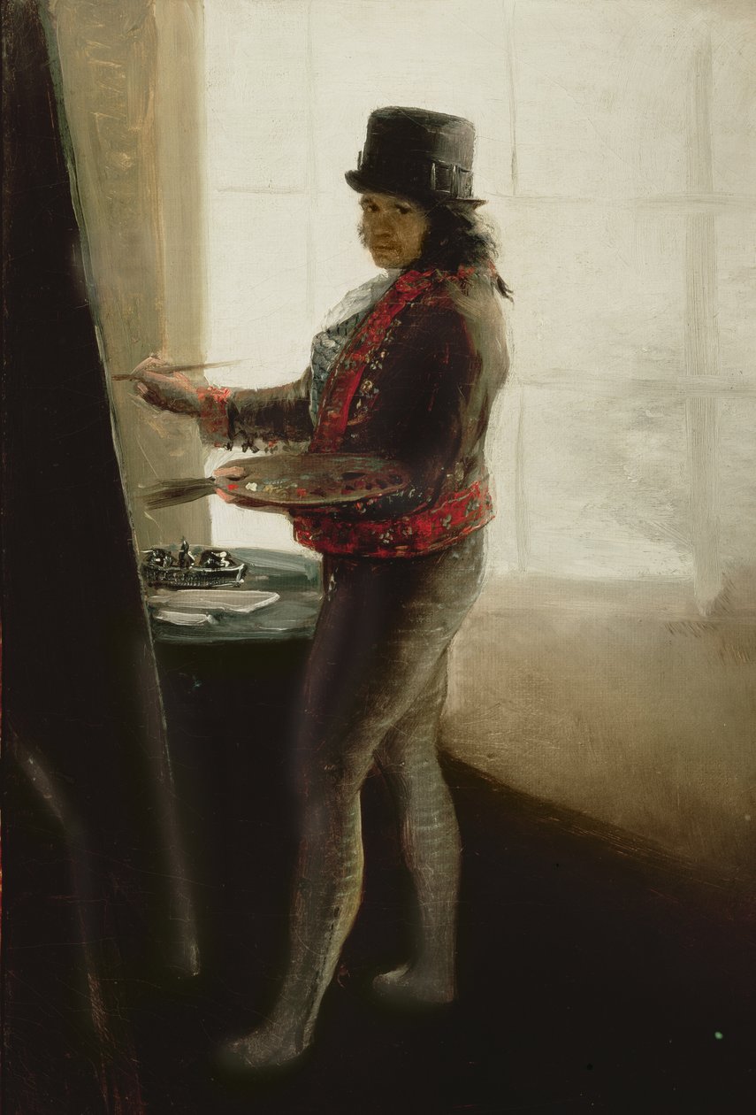 工作室中的自画像，c.1790 作者 弗朗西斯科·德·戈雅