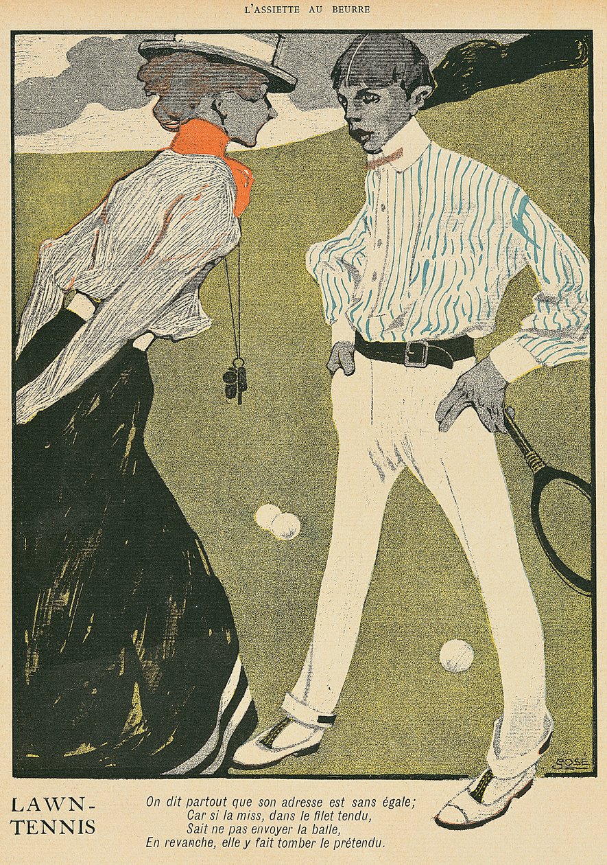 Lawn Tennis，来自&39;L&39;Assiette au Beurre&39;，1902年2月1日 作者 弗朗西斯科·泽维尔·戈塞