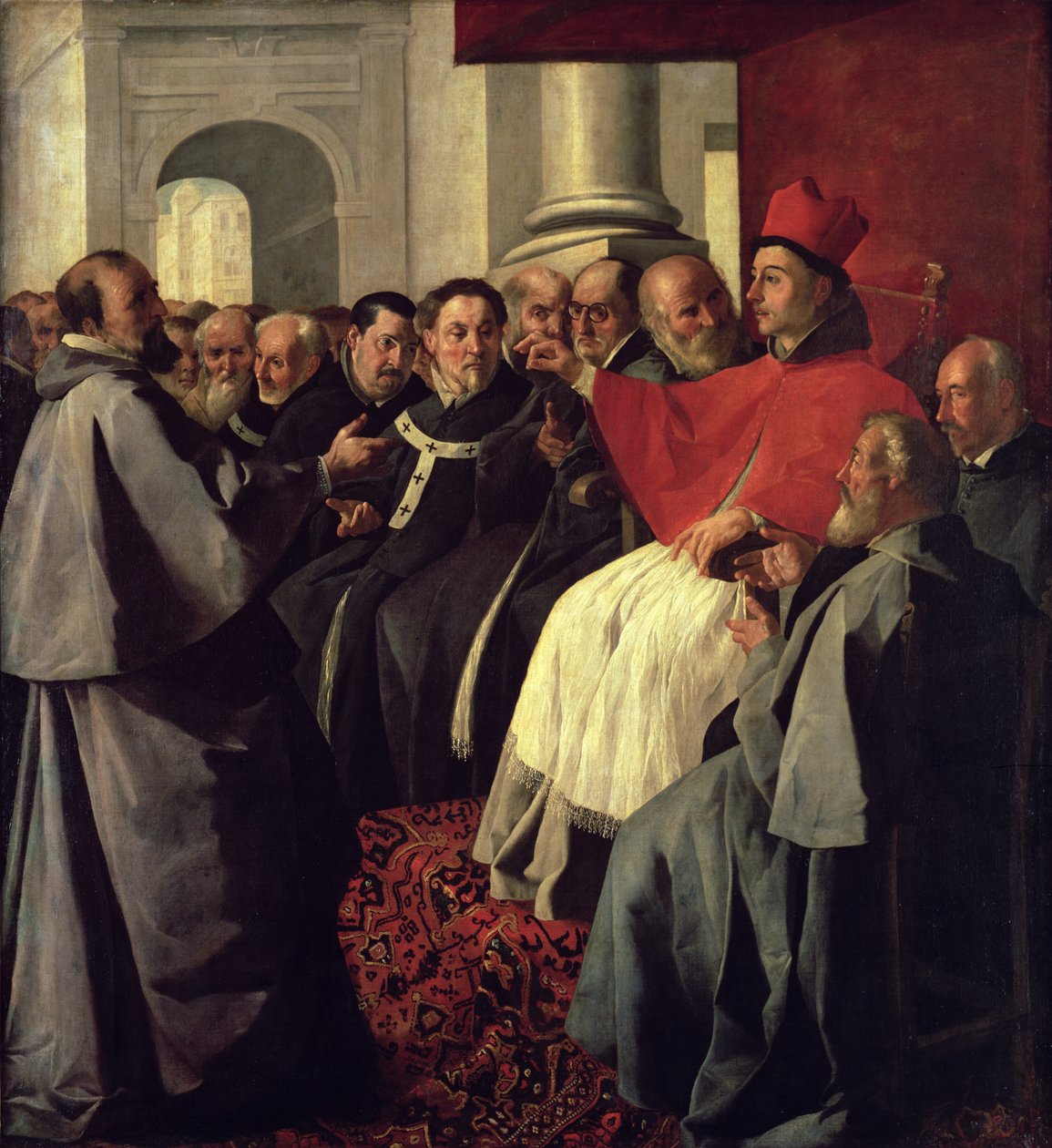 St. Bonaventure（1221-74）于1274年在里昂市议会，1627年 作者 弗朗西斯科·德祖巴兰