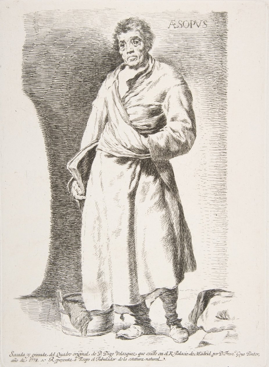 伊索伊索普索斯（Aesop Aesopus），1778年从维拉克斯奎兹之后的蚀刻作坊。 作者 弗朗西斯科·德·戈雅
