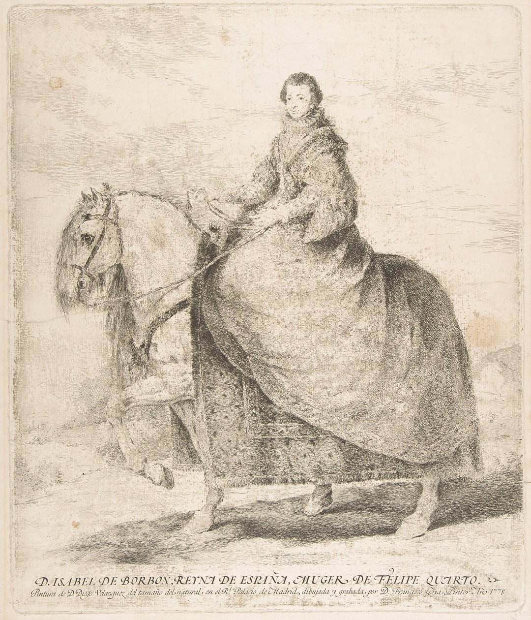 西班牙女王波旁的伊莎贝尔（Isabel of Bourbon），西班牙女王菲利普四世·伊莎贝尔·德波蓬（Philip IV D. 作者 弗朗西斯科·德·戈雅