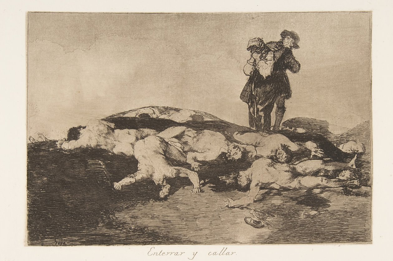 Plate18 from the Disasters of War战争灾难：埋葬……，1810-20，1863年出版。 作者 弗朗西斯科·德·戈雅