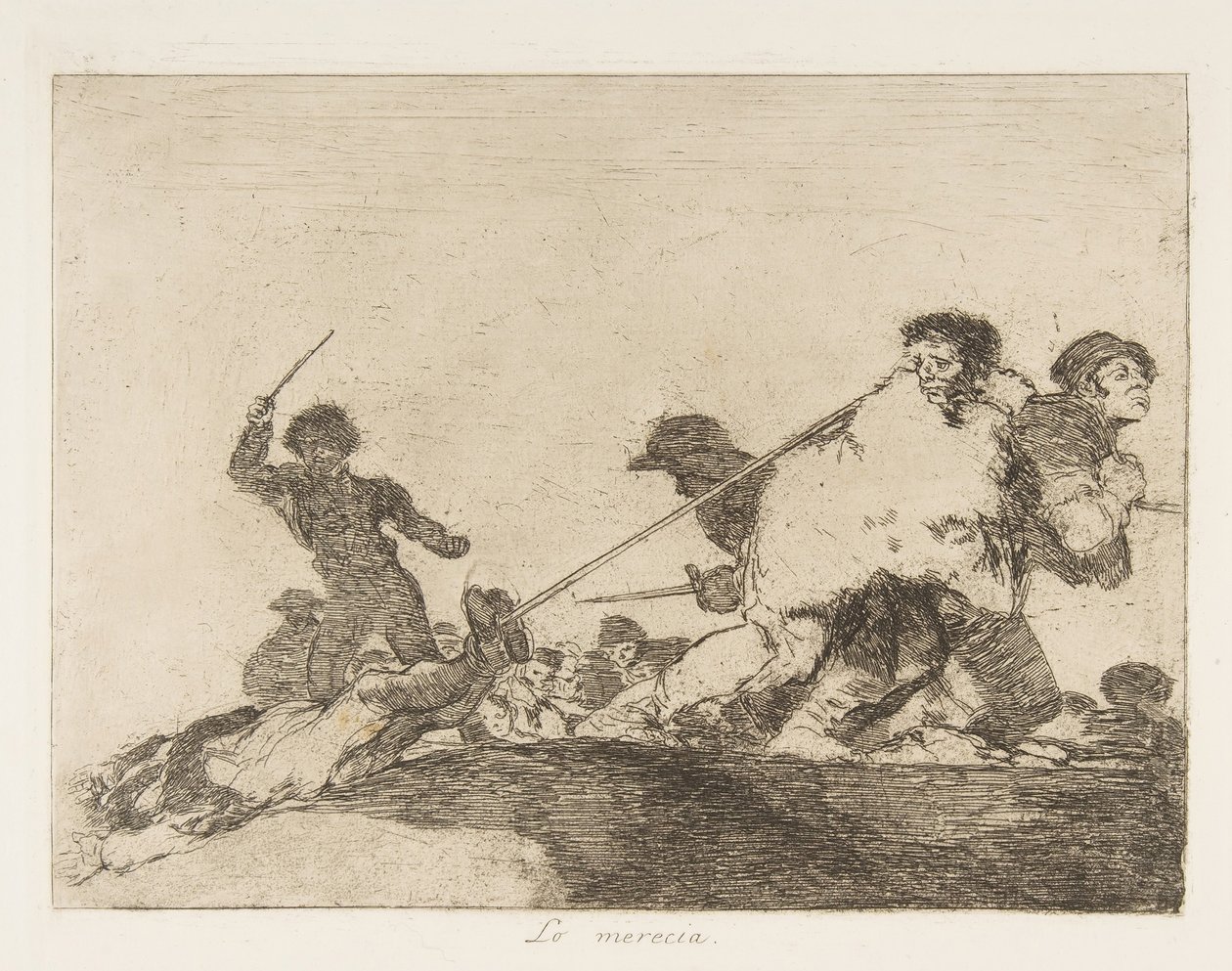 《战争灾难》中的第29页洛·德·德斯特拉斯·德拉瓜拉:: He ...，1810年，1863年出版。 作者 弗朗西斯科·德·戈雅