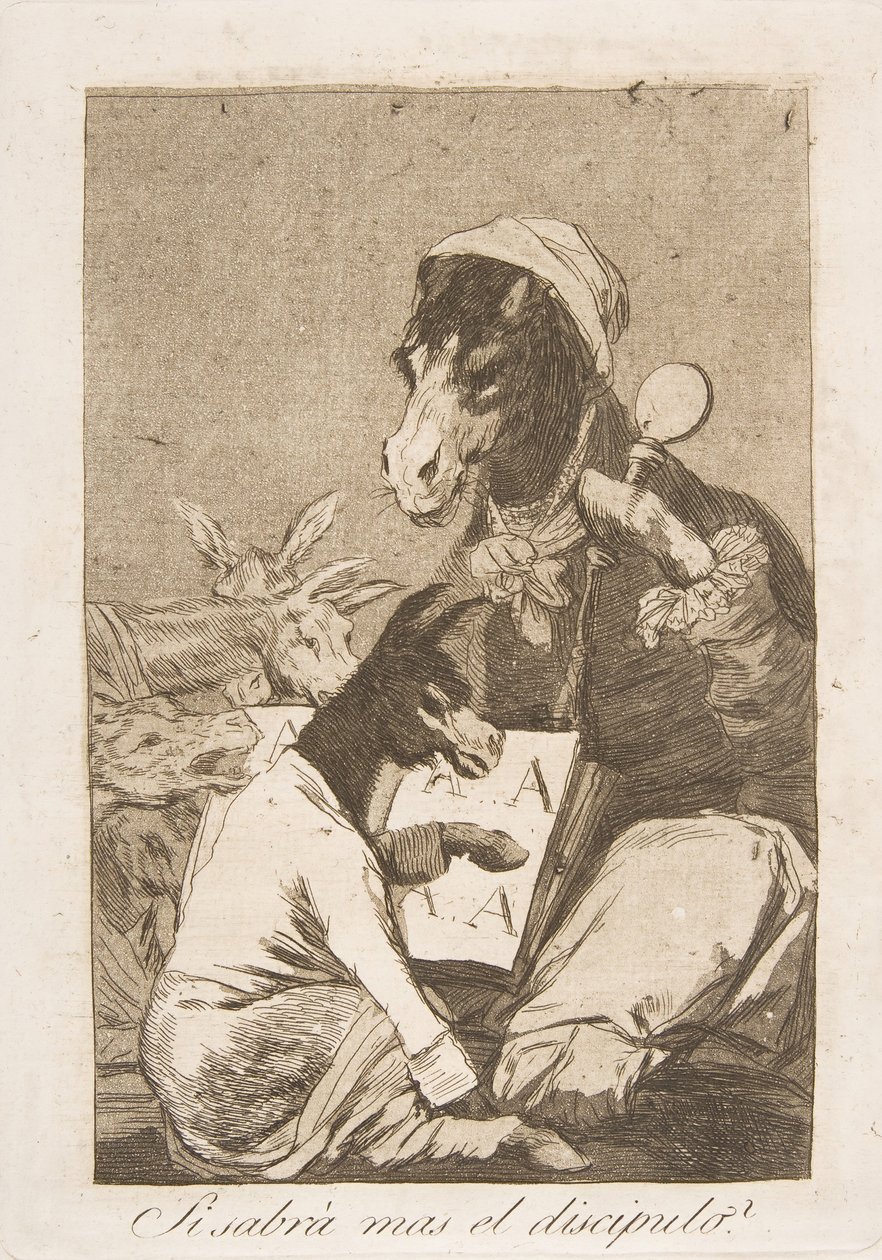 洛斯·卡普里科斯（Los Caprichos）的第37页：可能不会让学生了解更多SiSibrámas el discipulo，1799年。 作者 弗朗西斯科·德·戈雅