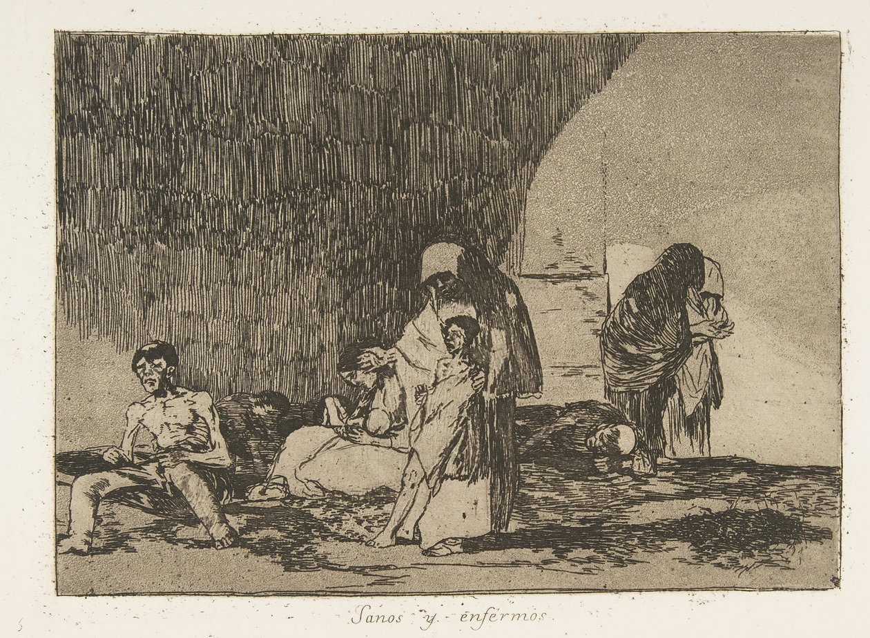 《战争的灾难》第57页，《德拉瓜拉的命运》，1811年12月，1863年出版。 作者 弗朗西斯科·德·戈雅