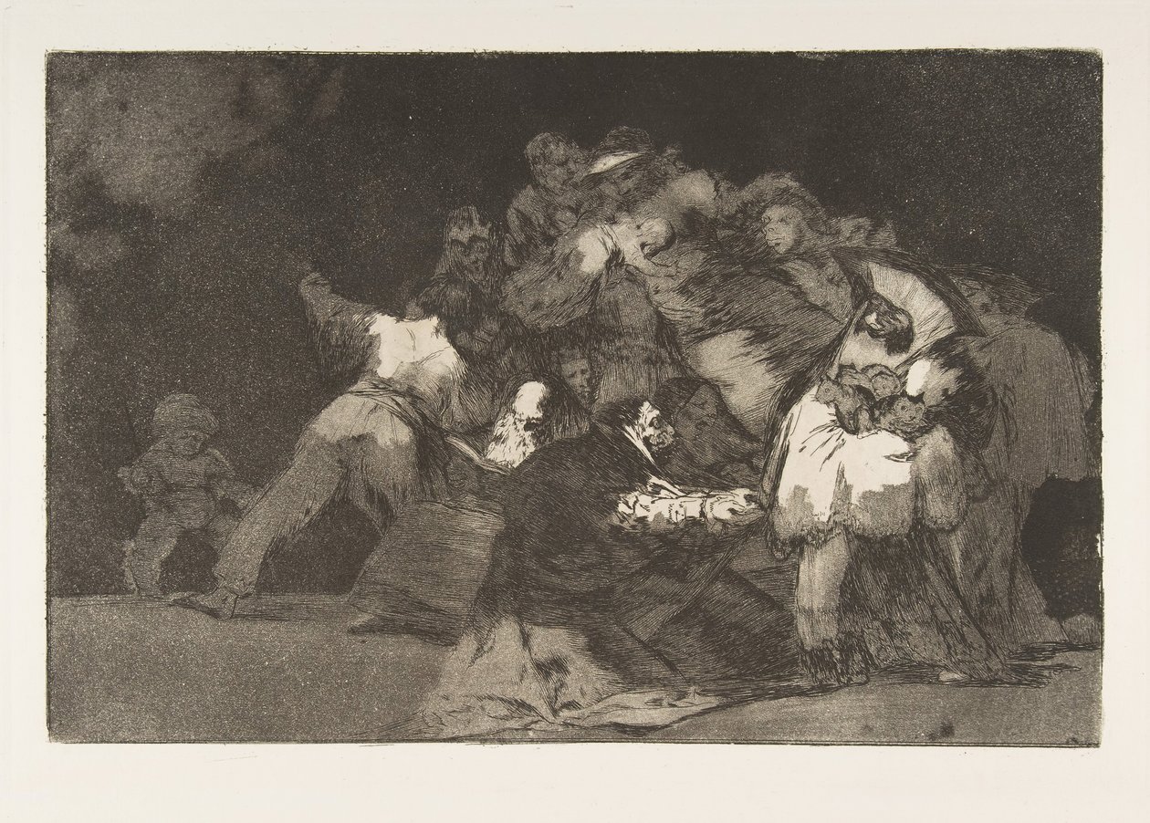 来自Disparates的板块9：一般愚蠢， 1816-23年于1864年出版。 作者 弗朗西斯科·德·戈雅