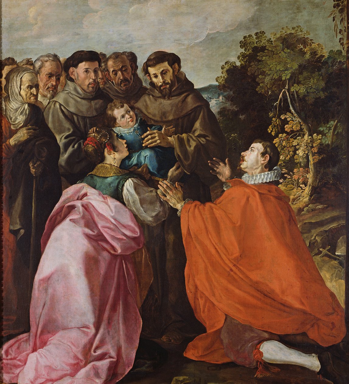 由阿西西的圣弗朗西斯治疗St. Bonaventure，c.1628 作者 弗朗西斯科·埃雷拉