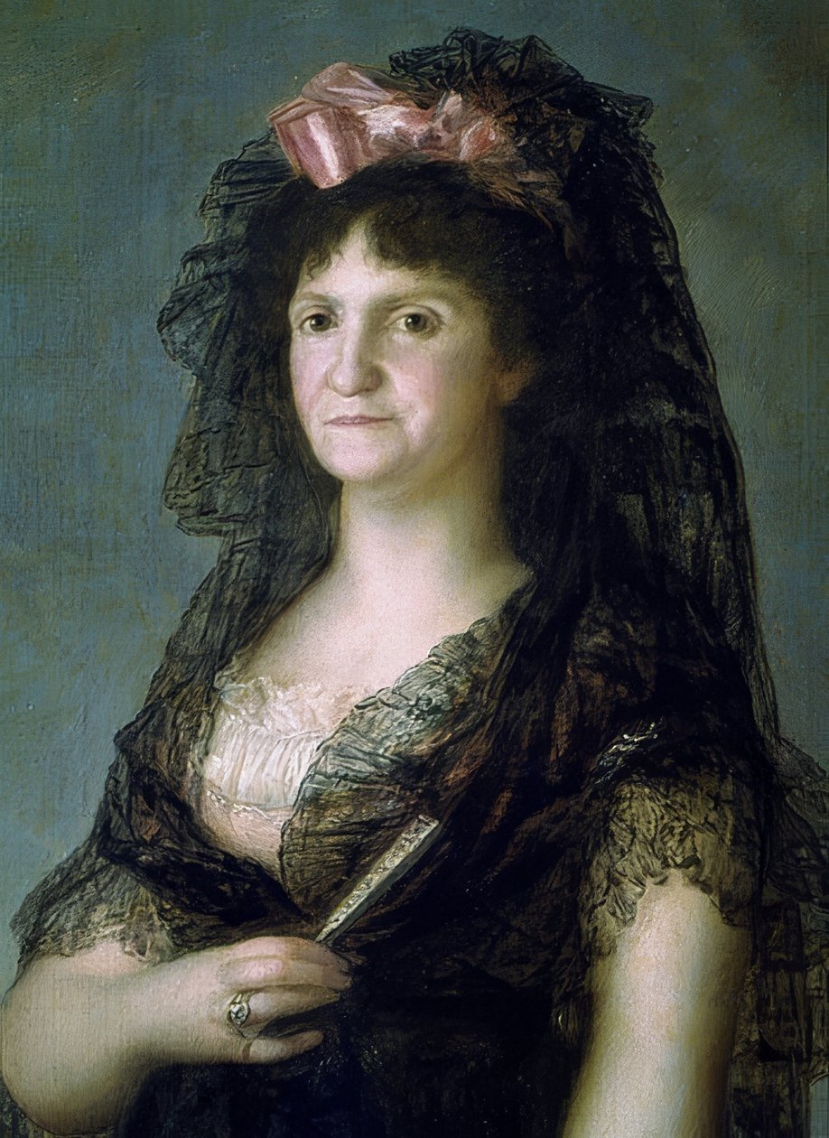 玛丽亚·卢西亚（Maria Lusia）和曼蒂拉（Mantilla）的肖像。 1799.细节 作者 弗朗西斯科·德·戈雅
