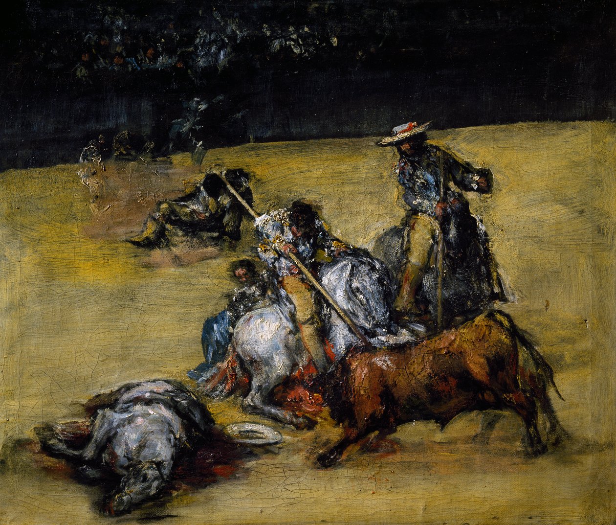 斗牛，c.1825（布面油画） 作者 弗朗西斯科·何塞·德·戈雅 y Lucientes