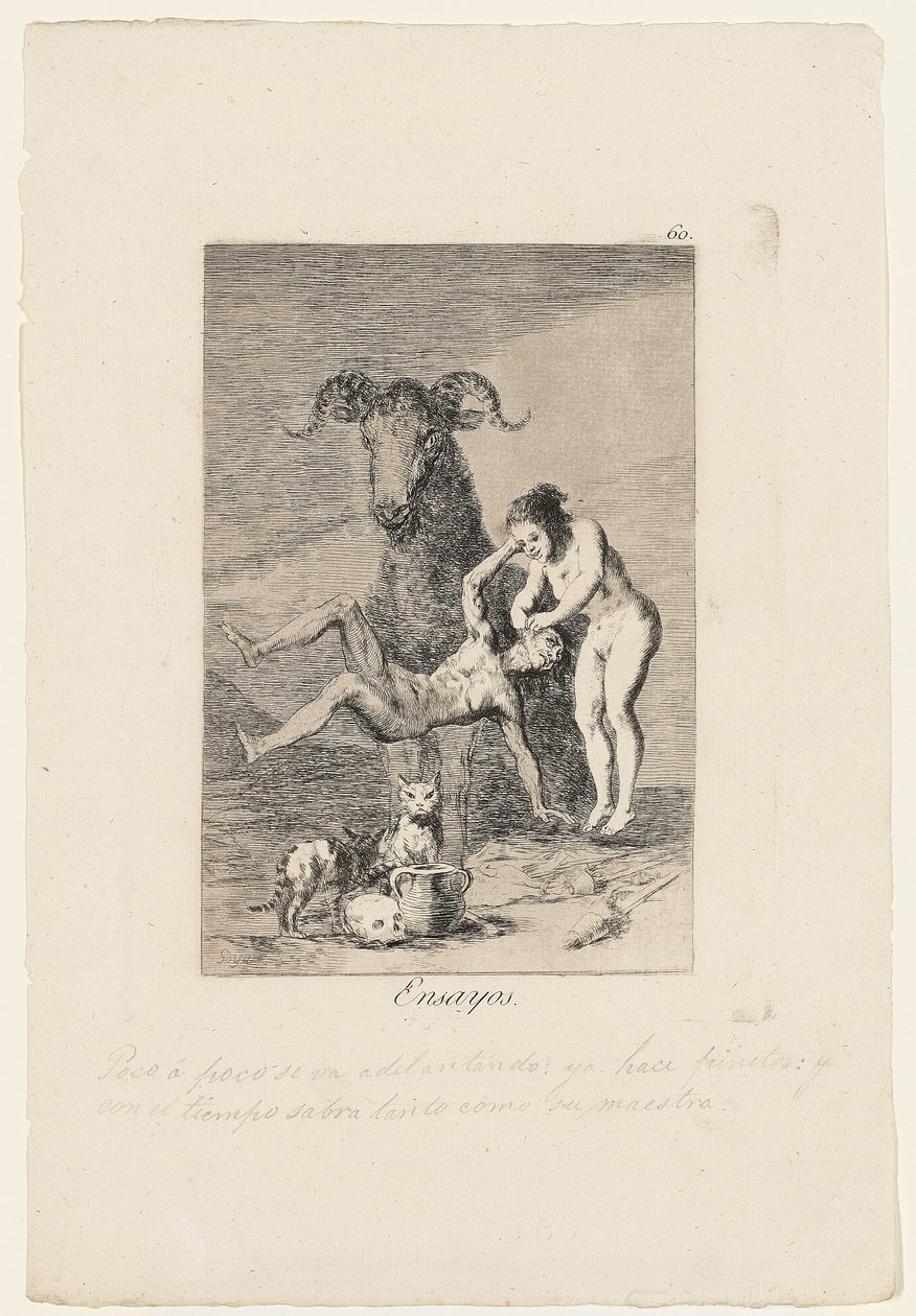 随笔，摘自“ Los Caprichos”，1799年 作者 弗朗西斯科·德·戈雅