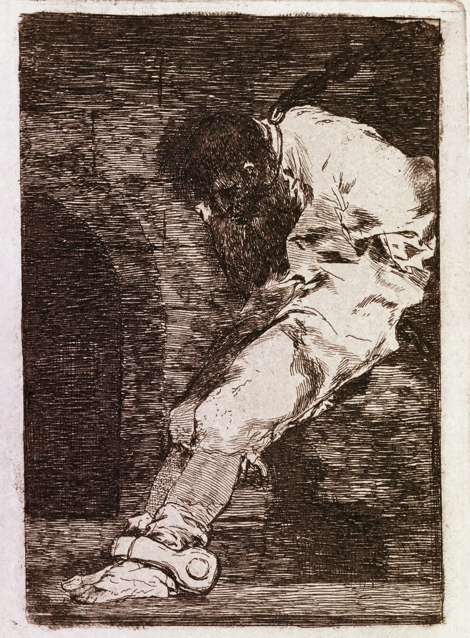 If it is a criminal he dies quickly (Aquatint, c.1810) 作者 弗朗西斯科·德·戈雅