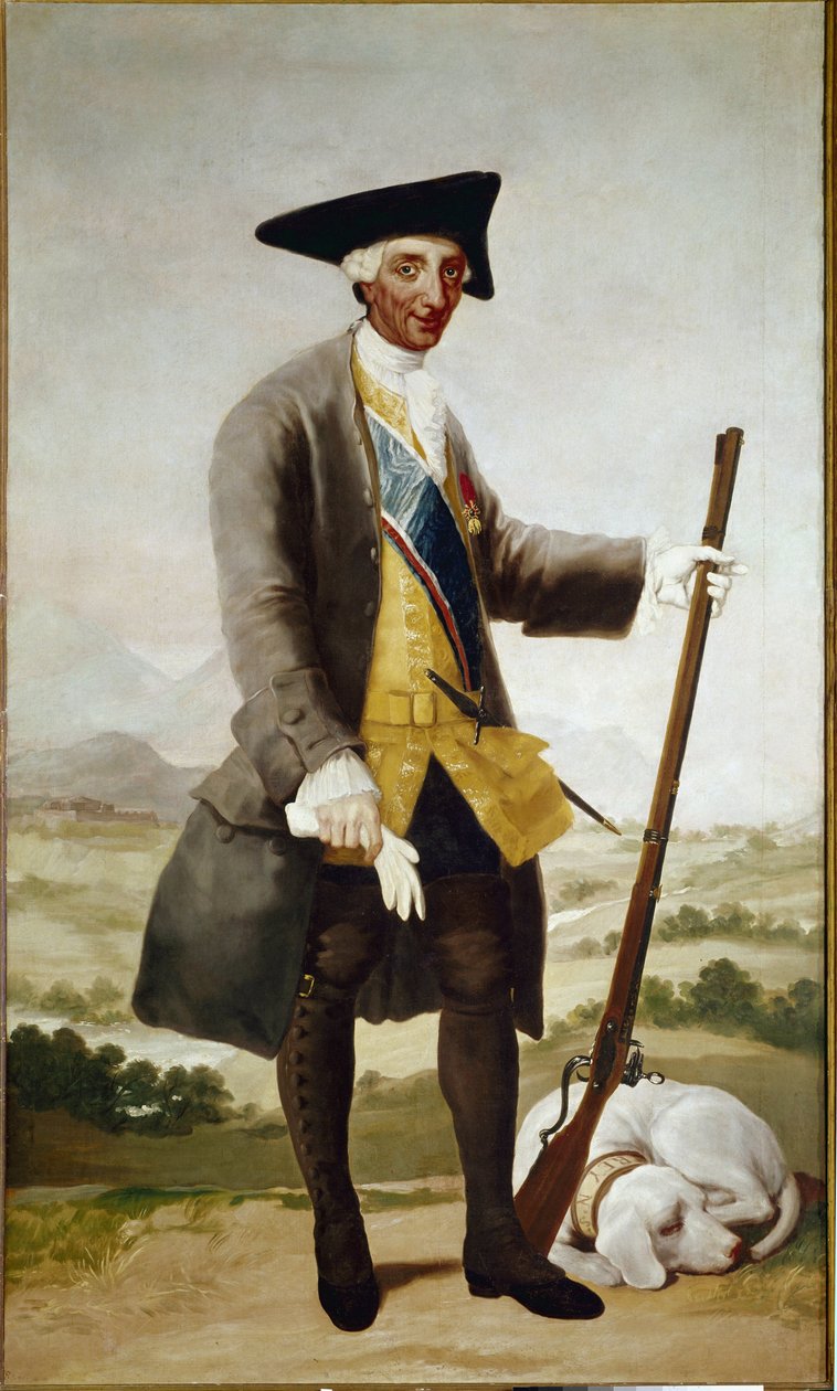 Portrait of Charles III, and Hunter. (oil on canvas 作者 弗朗西斯科·德·戈雅