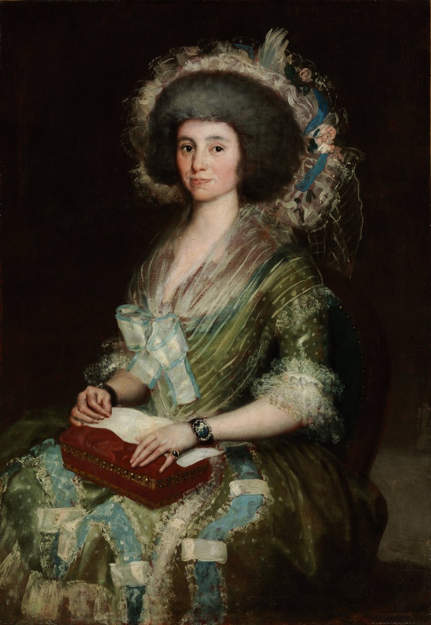 Cean Bermudez的妻子Dona Manuela Camas的肖像 - Francisco de Goya (1746-1828) 的画作 - 1795年 - 布面油画 - 121x84.5 - Szepmuveszeti Muzeum, 布达佩斯, 匈牙利 作者 弗朗西斯科·德·戈雅