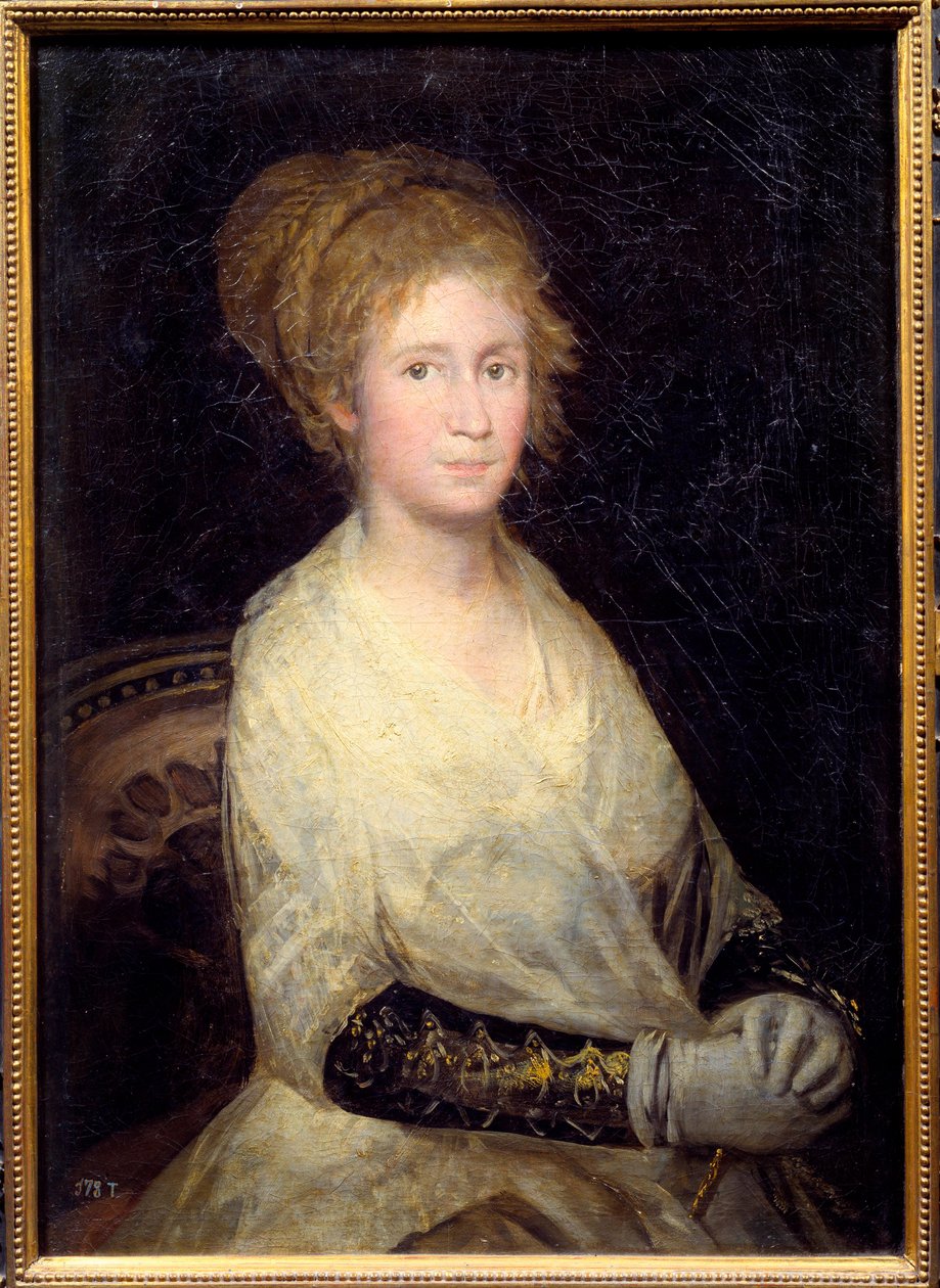 约瑟夫·巴约 (Josepha Bayeu) 的肖像。 弗朗西斯科·德·戈雅 (Francisco De Goya) 的绘画 (1746-1828) 作者 弗朗西斯科·德·戈雅