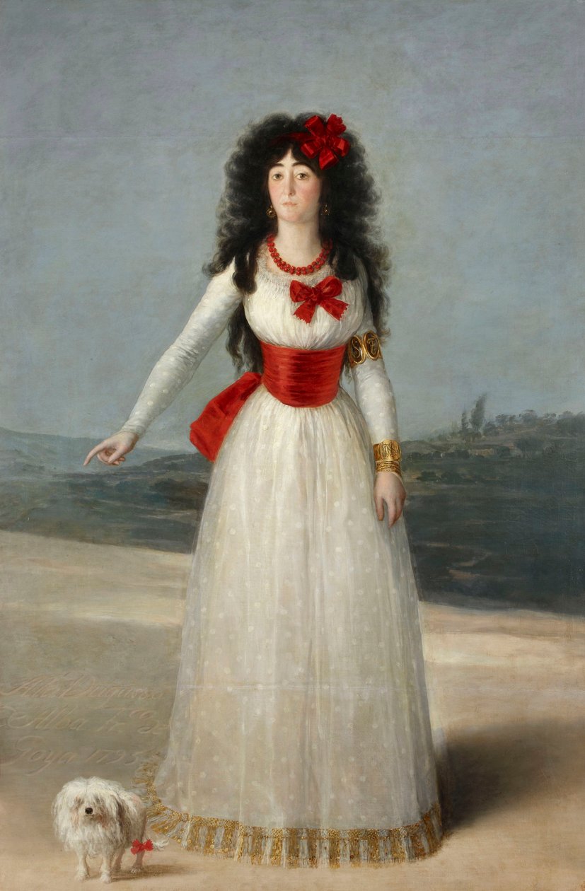 阿尔巴公爵夫人玛丽亚·卡耶塔娜·德席尔瓦 (1762-1802) 的肖像 作者 弗朗西斯科·德·戈雅