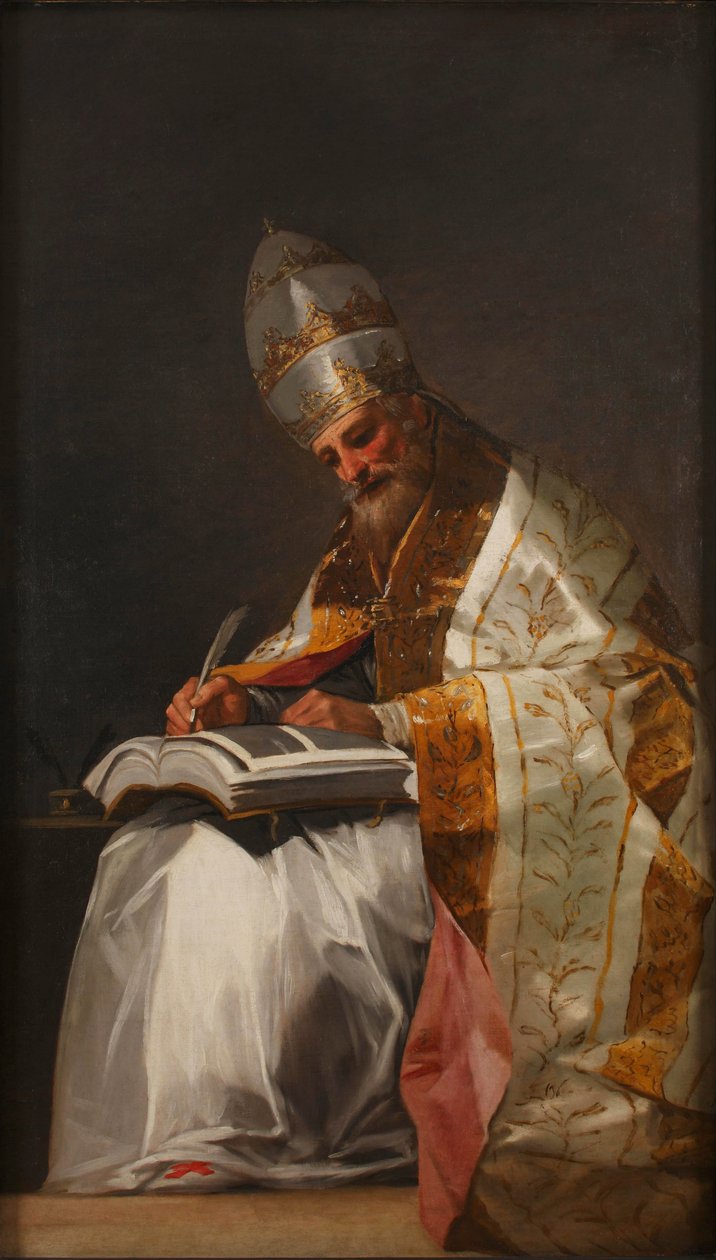 Saint Gregoire I le Grand - Saint Gregory the Great par Goya, Francisco, de (1746-1828).布面油画，尺寸：191.5x116 作者 弗朗西斯科·德·戈雅