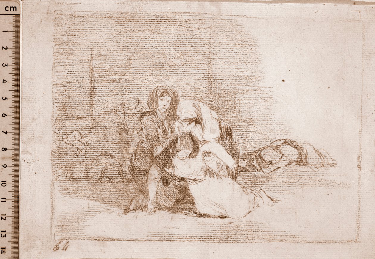 The Disasters of War : They do not arrive in time (preparatory drawing 作者 弗朗西斯科·德·戈雅