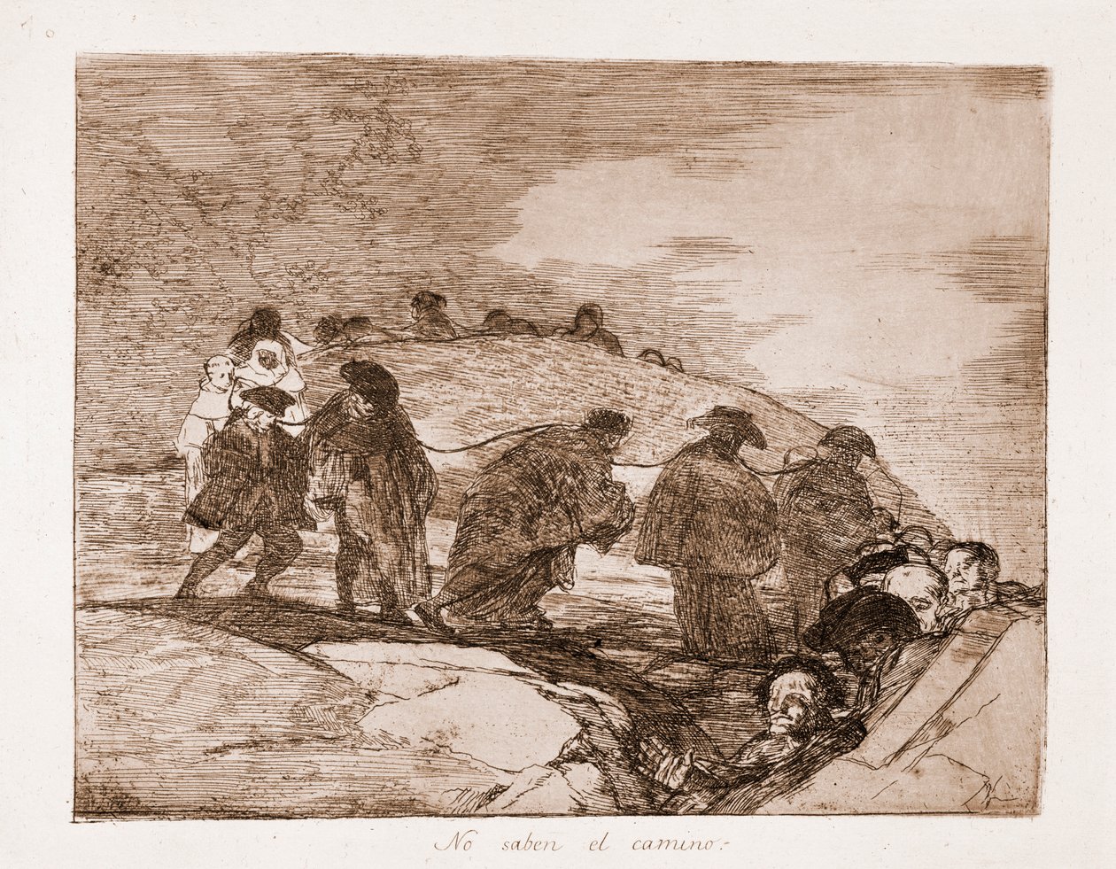 The Disasters of War : They do not know the road (etching from preparatory drawing 作者 弗朗西斯科·德·戈雅