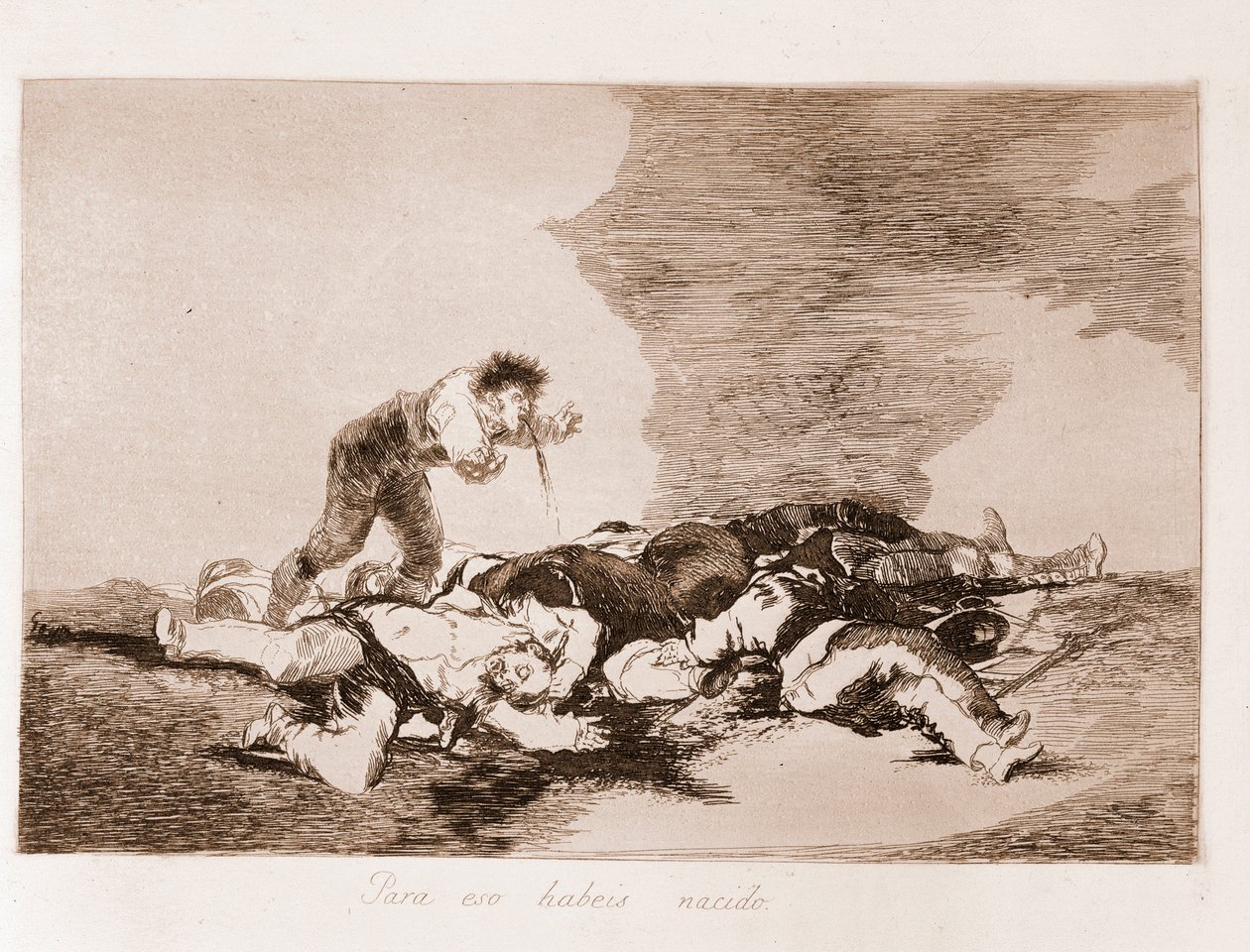 The Disasters of War : This is why you were born (etching from a preparatory drawing 作者 弗朗西斯科·德·戈雅