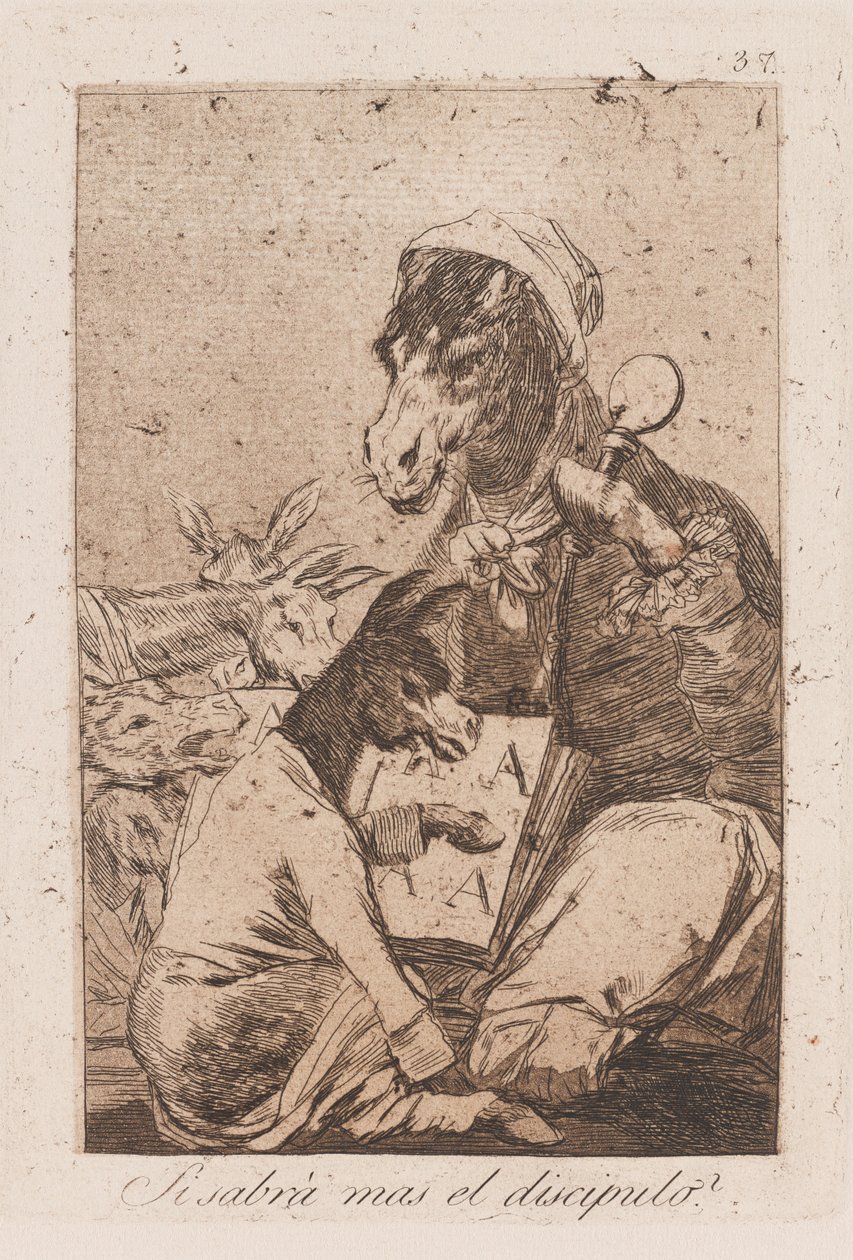 Will the Pupil Know More Than the Master?, late 18th-early 19th century (print) 作者 弗朗西斯科·德·戈雅