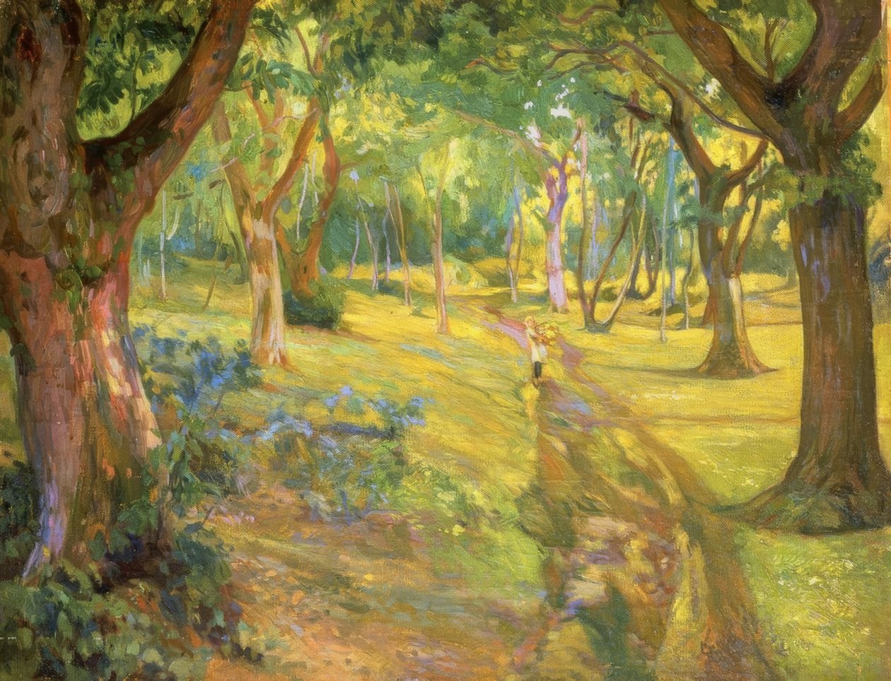森林-1923年-油橄榄-扁豆-90X68厘米 作者 弗朗西斯科·洛伦斯·迪亚兹