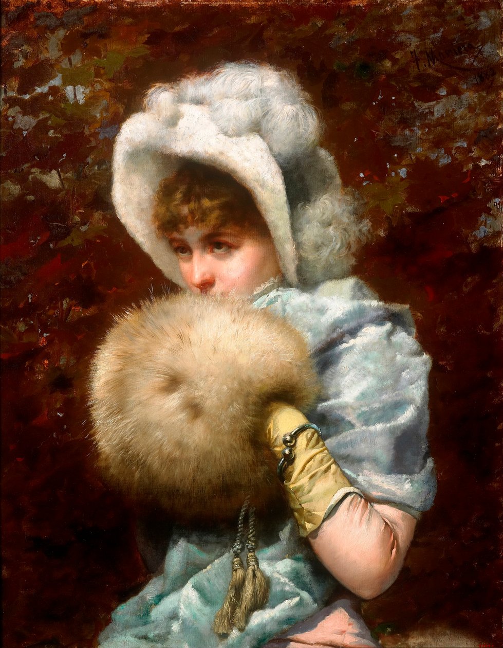 冬天 - 画家弗朗切斯科-马斯里拉-马诺文斯（1842-1902） - 1882 - 布面油画 - 79x62 - 巴塞罗那加泰罗尼亚国家艺术博物馆 作者 弗朗西斯科·马西里拉
