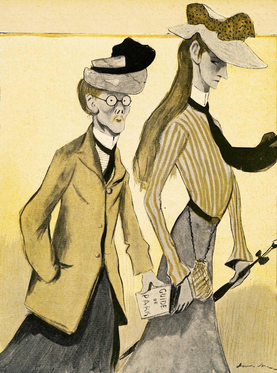 一位年轻的英国女子在法国与她的伴侣，1903年 作者 Francisco Sancha y Lengo