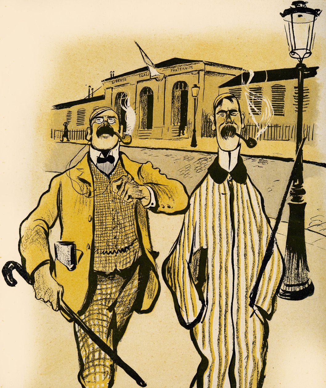 1903年，两名英国人走过一个停尸房 作者 Francisco Sancha y Lengo