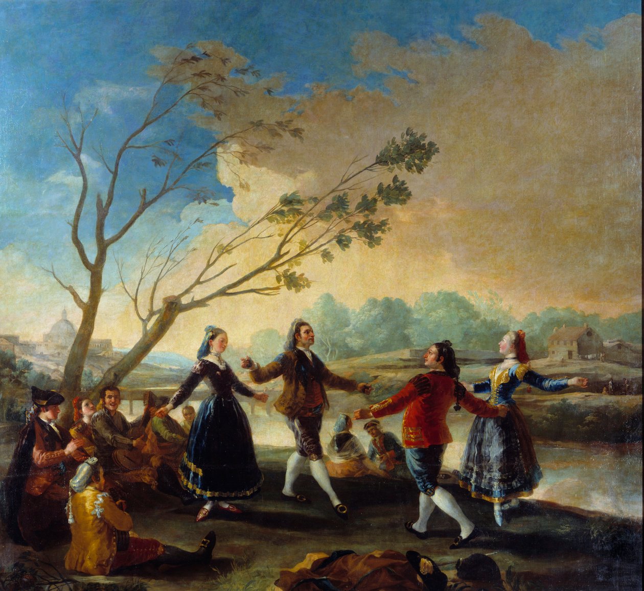 Ball on the edge of the Manzanares. Painting by Francisco De Goya (1746-1828) 作者 弗朗西斯科·德·戈雅