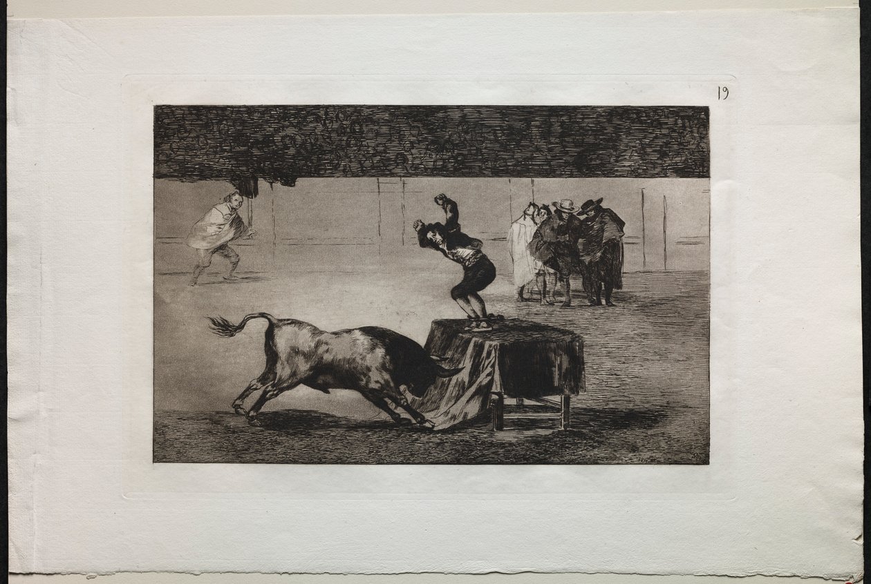 斗牛：他在同一枚戒指上的另一场疯狂，1876年。 作者 弗朗西斯科·德·戈雅