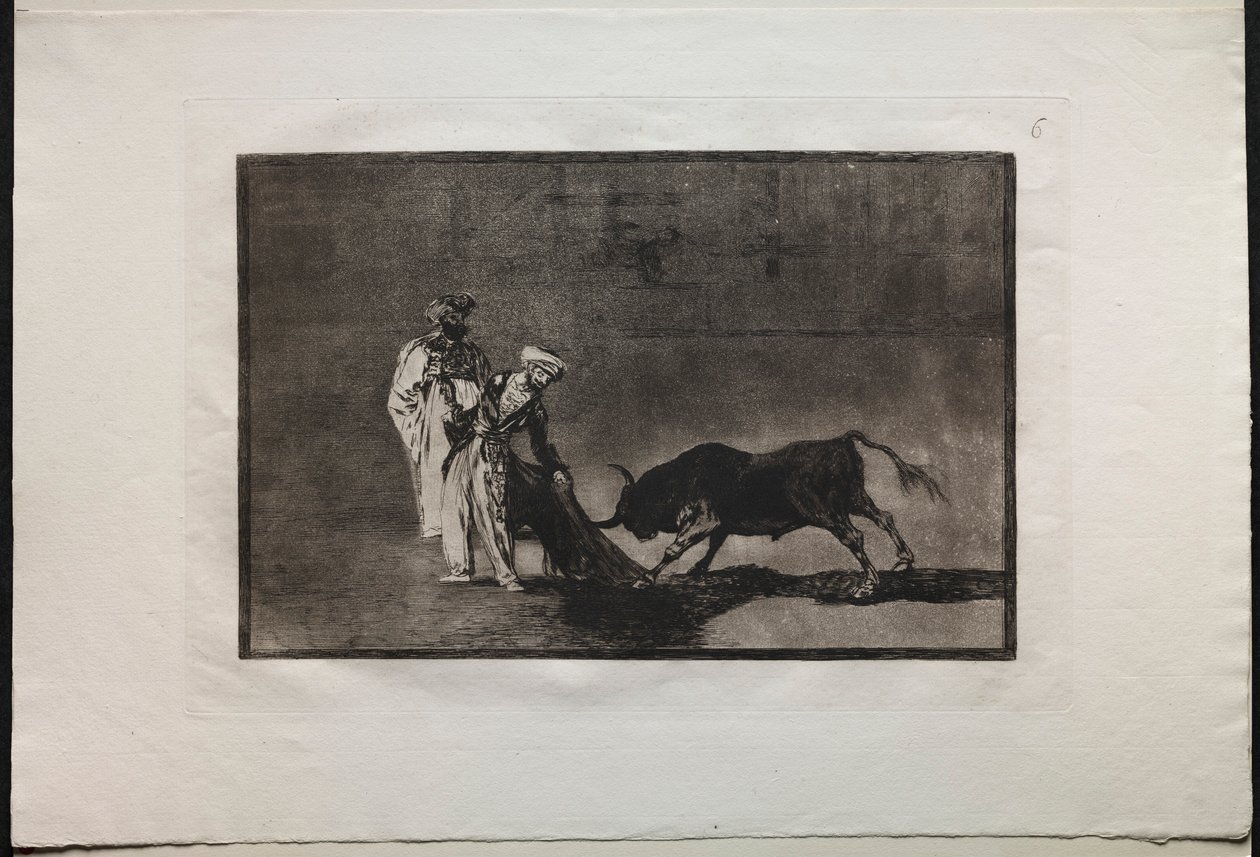 斗牛：荒野在圆环中发挥了不同的作用，称呼公牛与Burnous，1876年。 作者 弗朗西斯科·德·戈雅