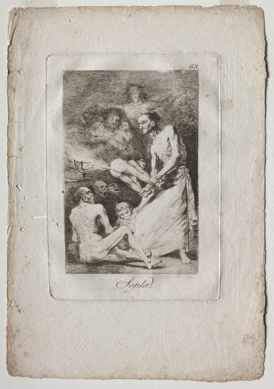 卡普里科斯：《打击》，1799年。 作者 弗朗西斯科·德·戈雅