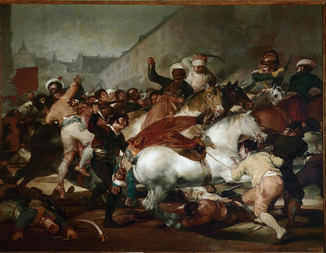 El dos de Mayo（5 月 2 日）或 The Charge of the Mamluk（布面油画） 作者 弗朗西斯科·德·戈雅