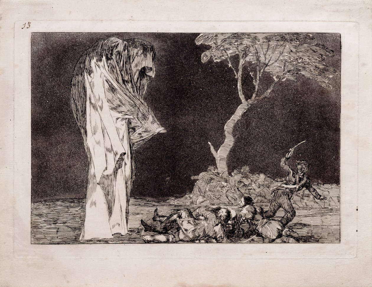 Los Disparates Follies系列的恐惧愚蠢，1815-1819年 作者 弗朗西斯科·德·戈雅